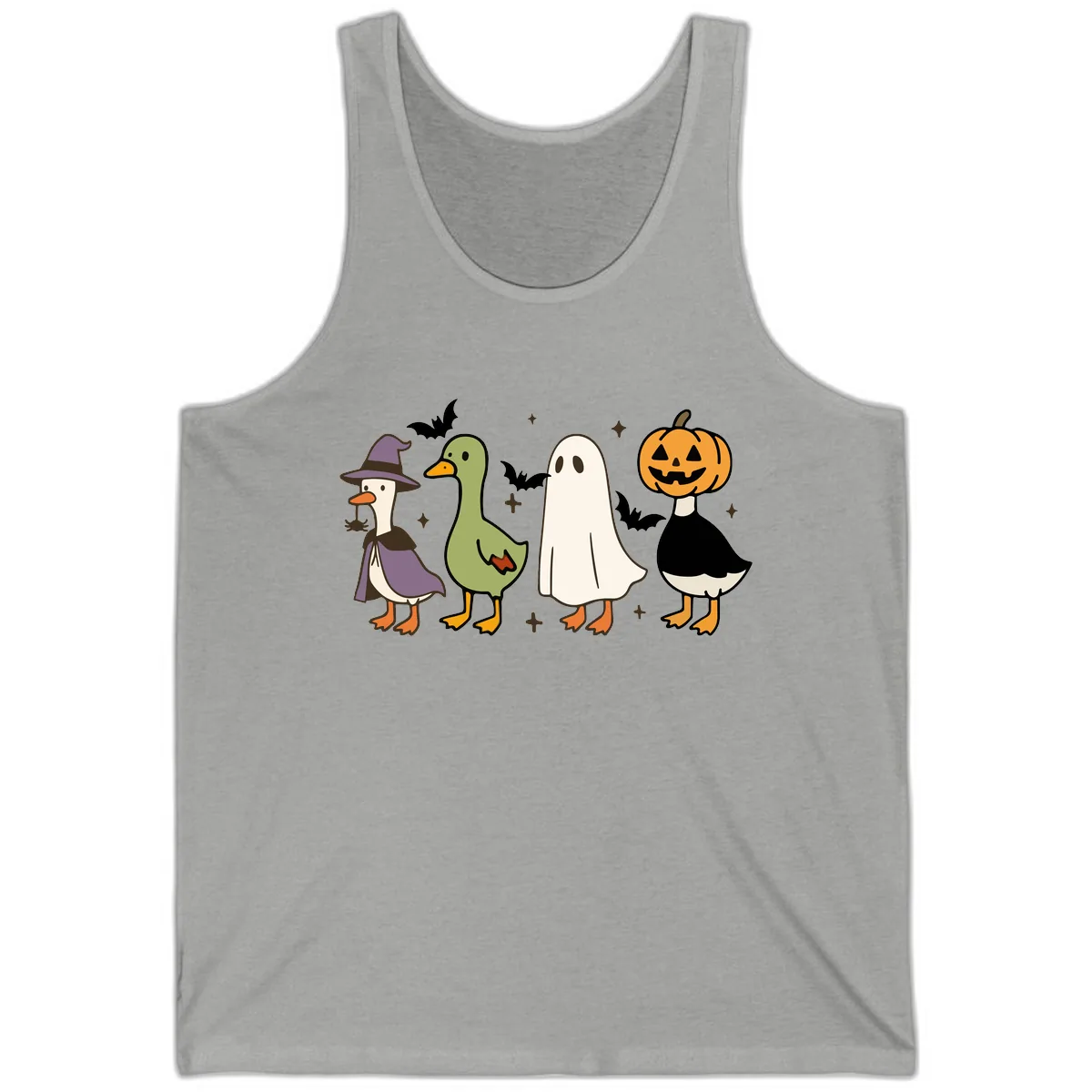 Halloween Animals Trick-or-Treat Tank in Athletic Heather