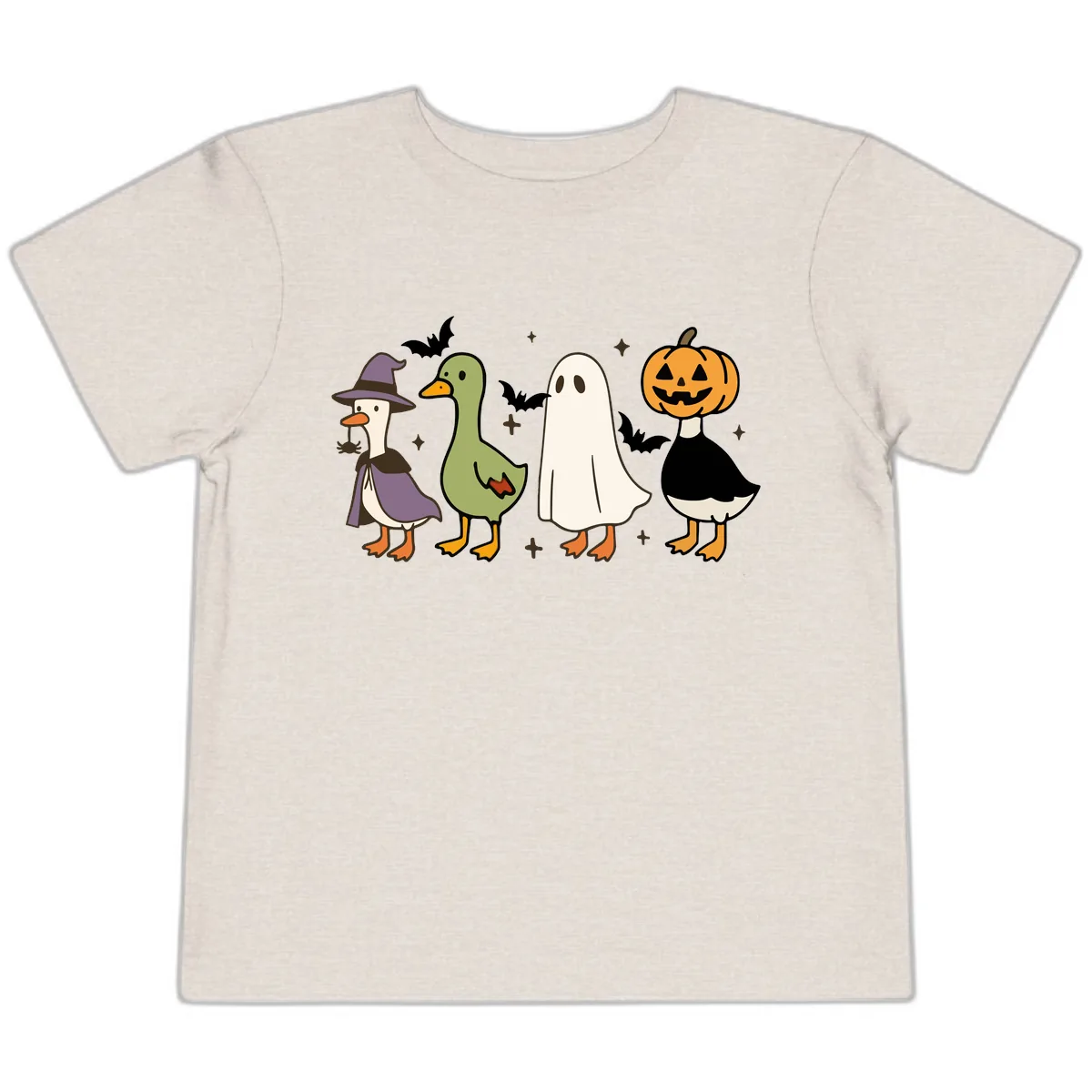 Halloween Animals Trick-or-Treat Toddler T-Shirt in Heather Dust