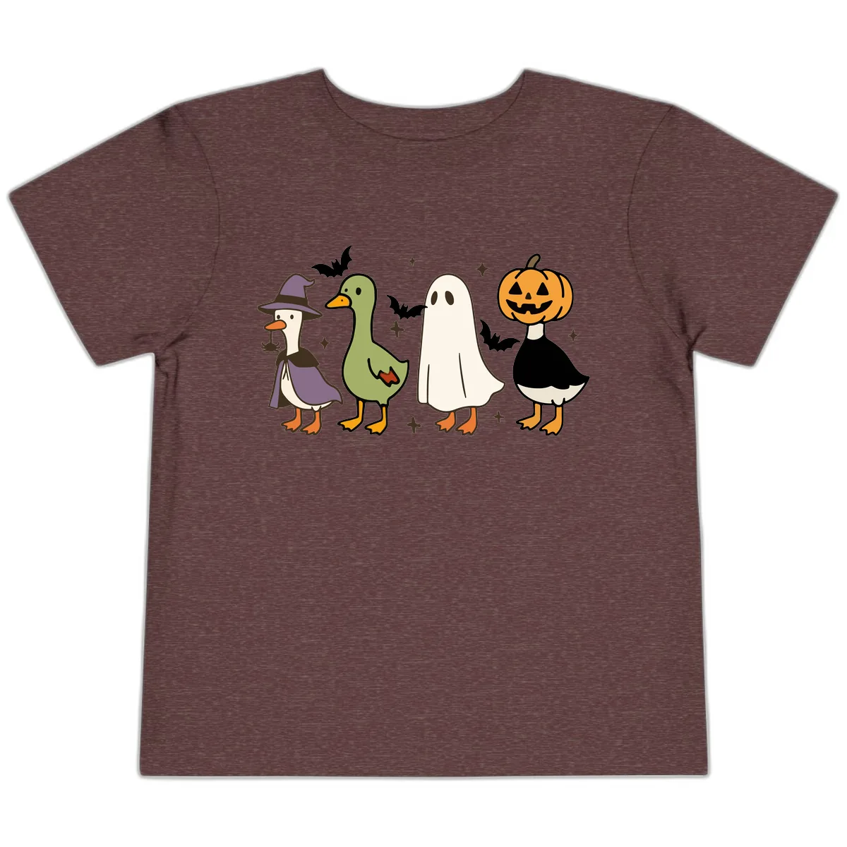 Halloween Animals Trick-or-Treat Toddler T-Shirt in Heather Maroon