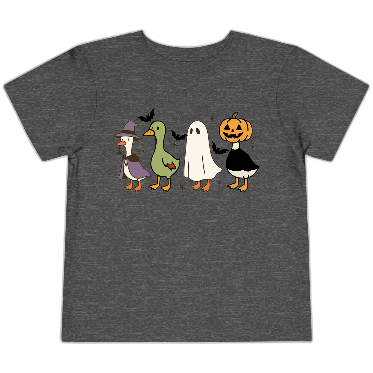 Halloween Animals Trick-or-Treat Toddler T-Shirt in Dark Heather Grey