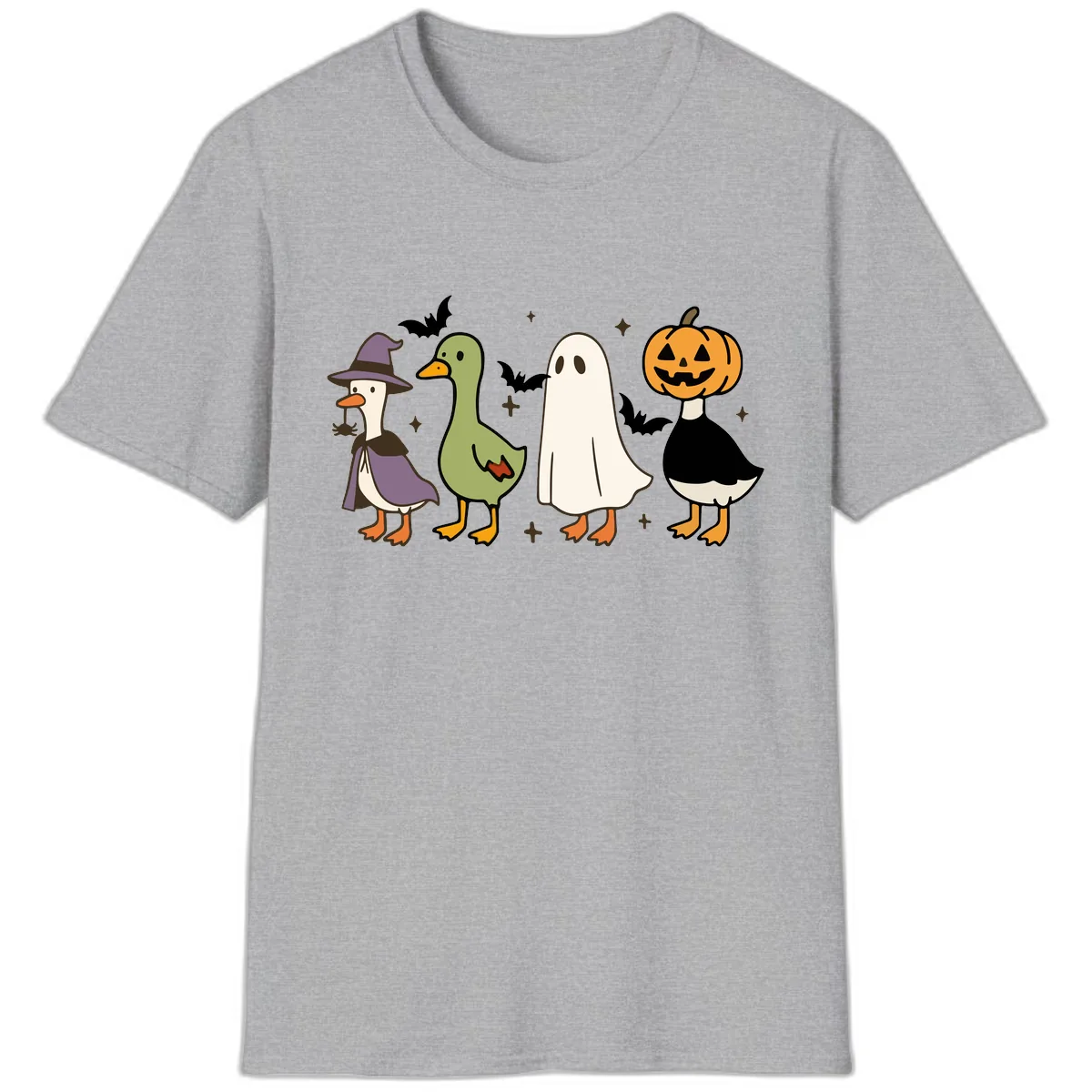 Halloween Animals Trick-or-Treat T-Shirt in Sport Grey