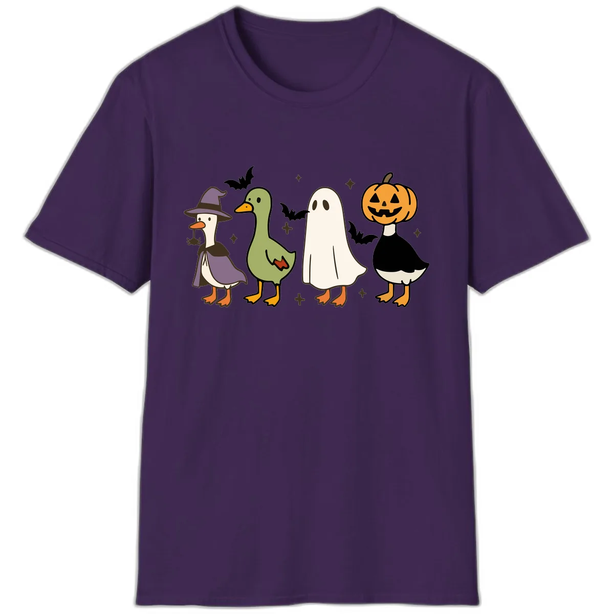 Halloween Animals Trick-or-Treat T-Shirt in Purple