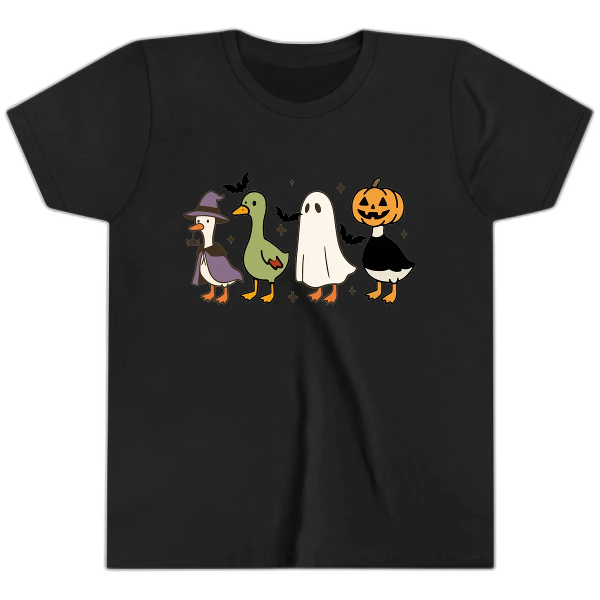Halloween Animals Trick-or-Treat Youth T-Shirt in Black