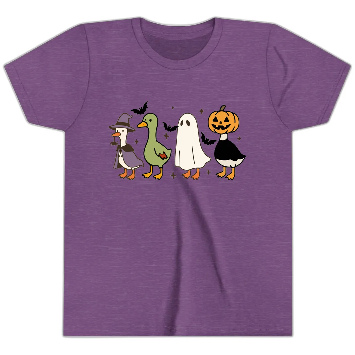 Halloween Animals Trick-or-Treat Youth T-Shirt in Heather Team Purple