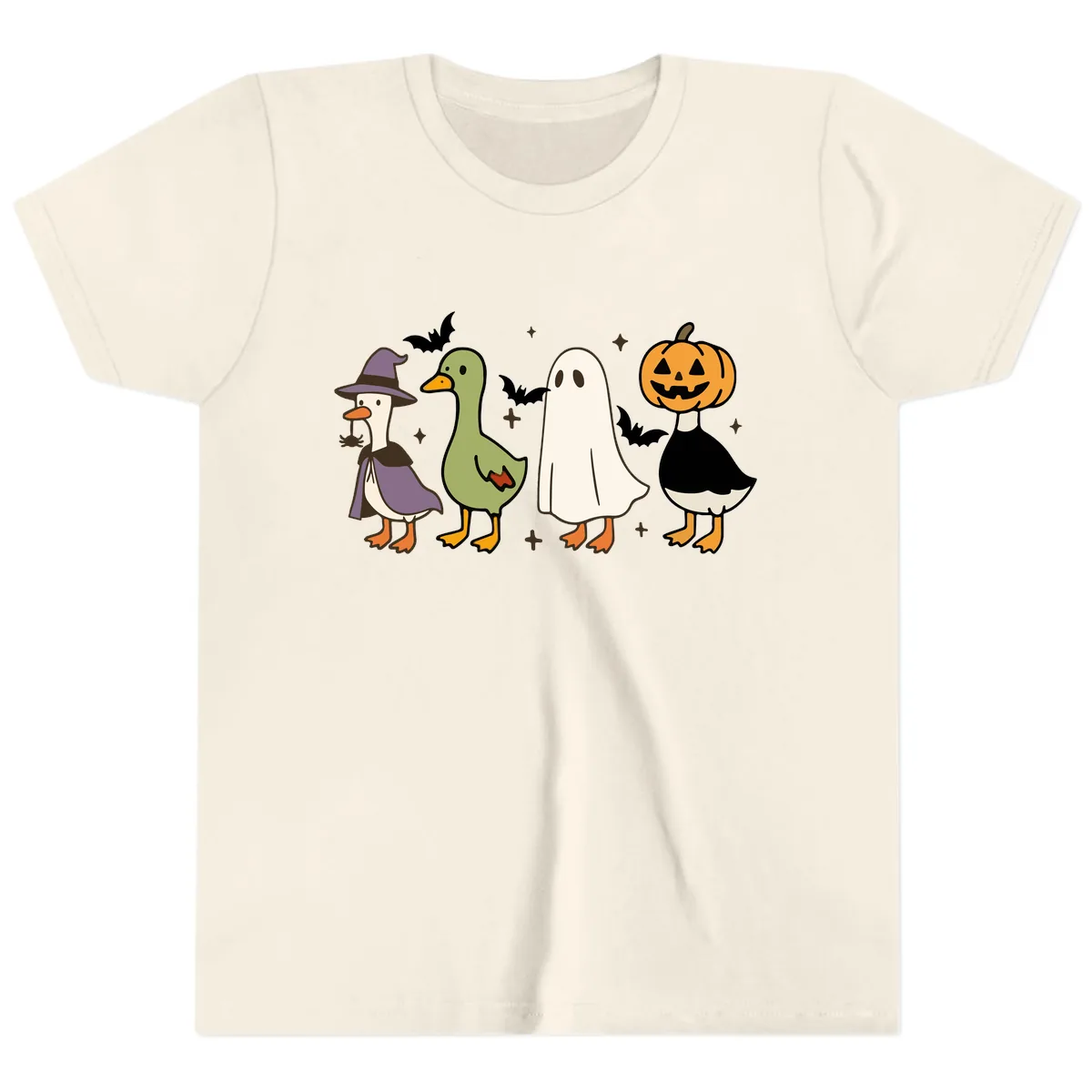 Halloween Animals Trick-or-Treat Youth T-Shirt in Natural