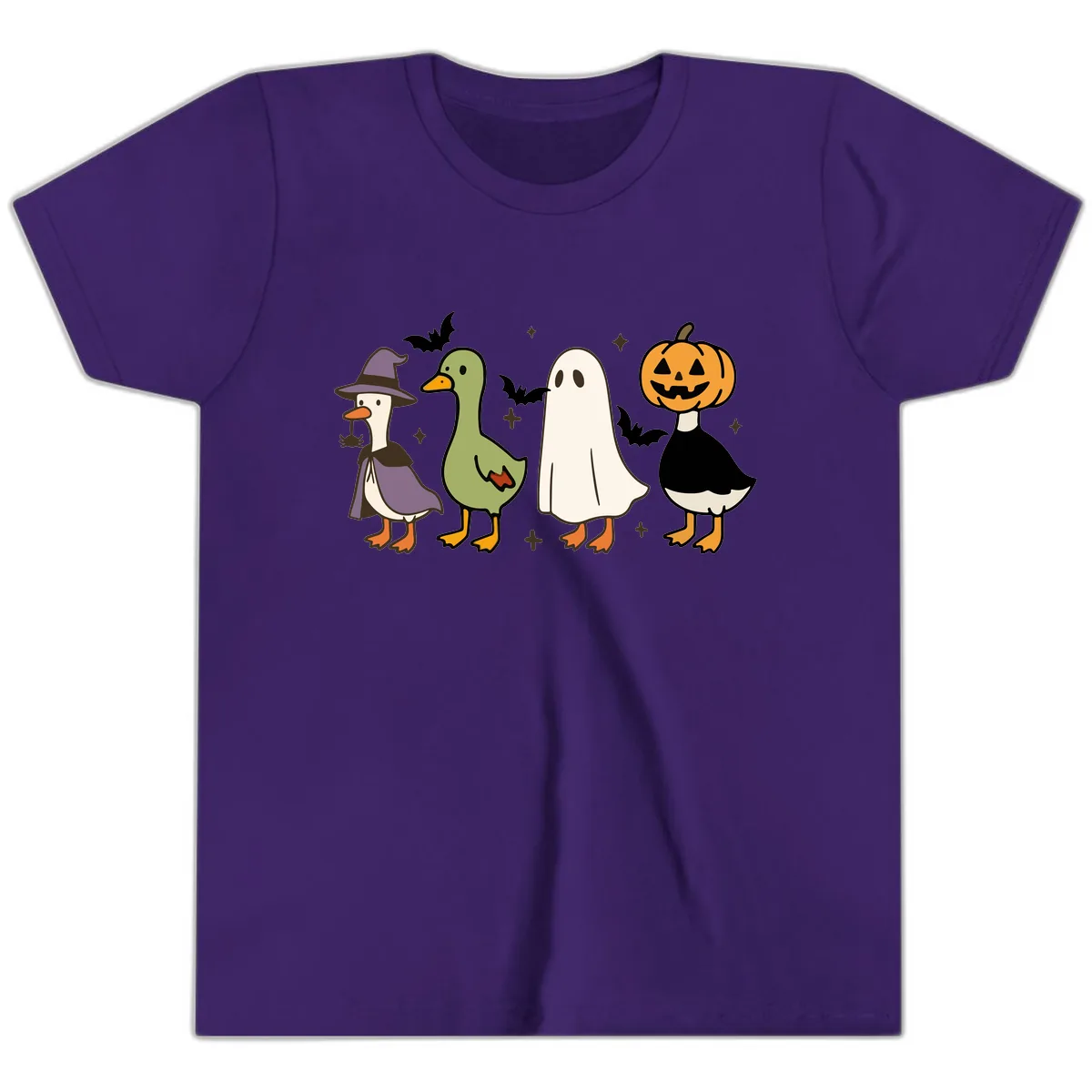 Halloween Animals Trick-or-Treat Youth T-Shirt in Team Purple