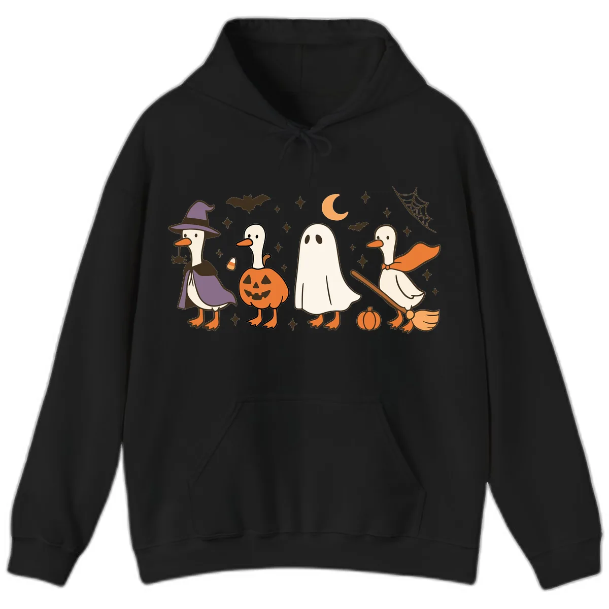 Halloween Goose Costume Party Hoodie in Black