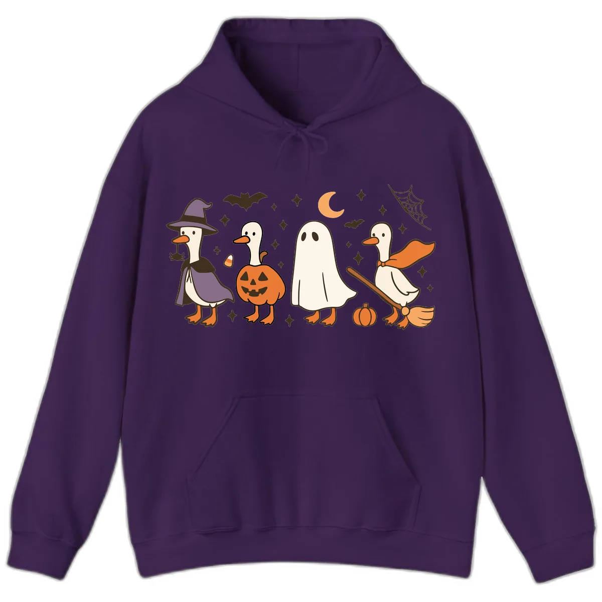 Halloween Goose Costume Party Hoodie in Purple