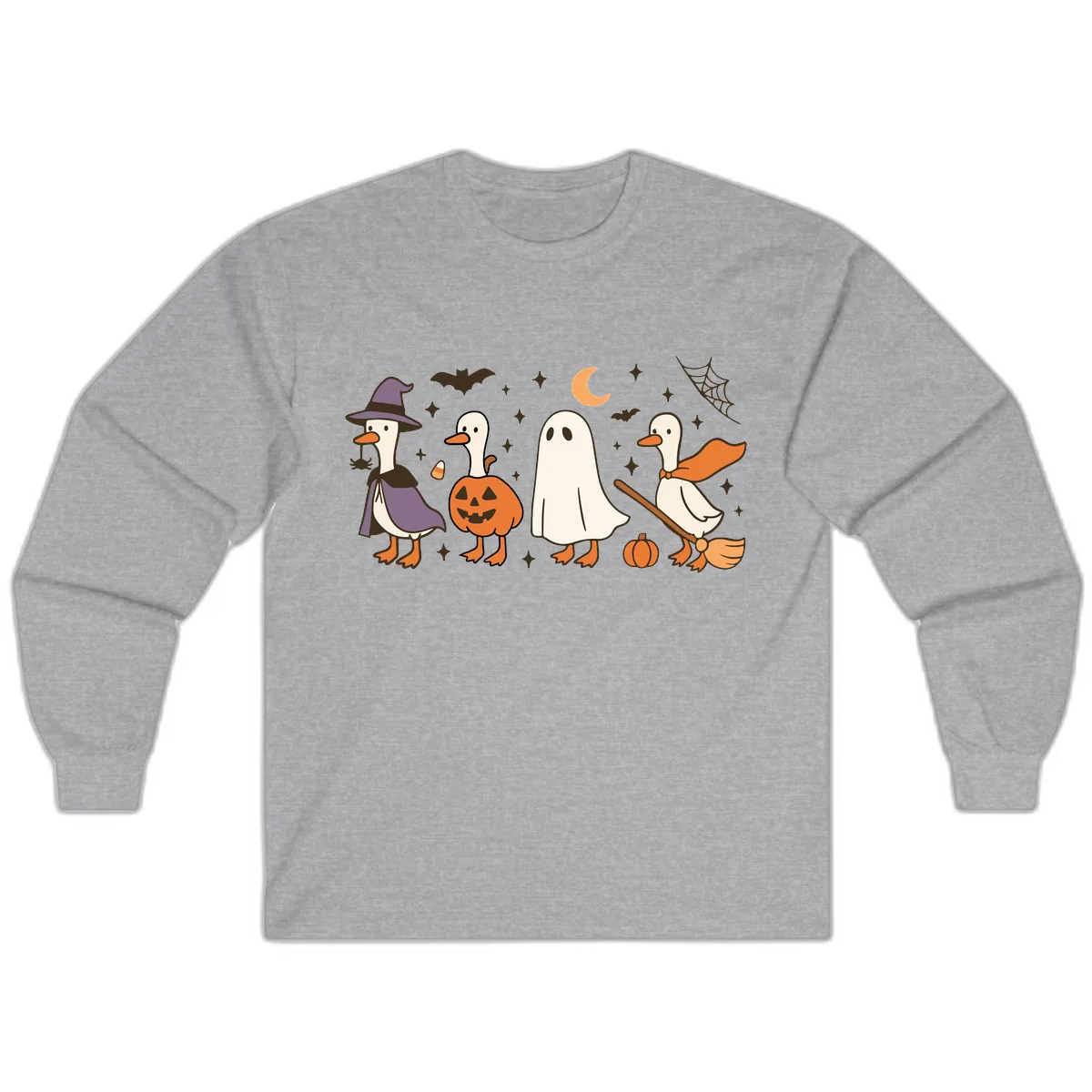Halloween Goose Costume Party Long Sleeve in Sport Grey