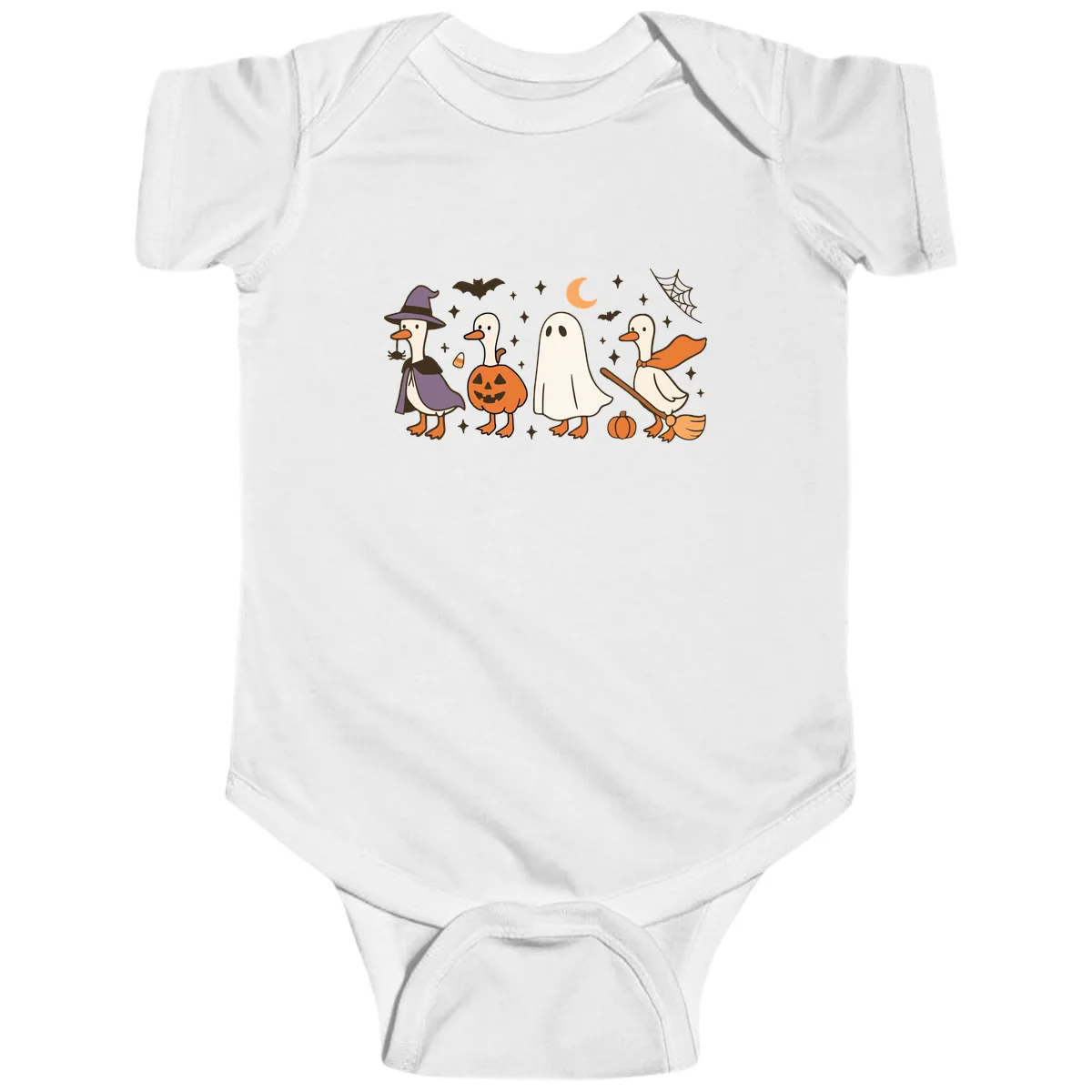 Halloween Goose Costume Party Baby Onesie in White