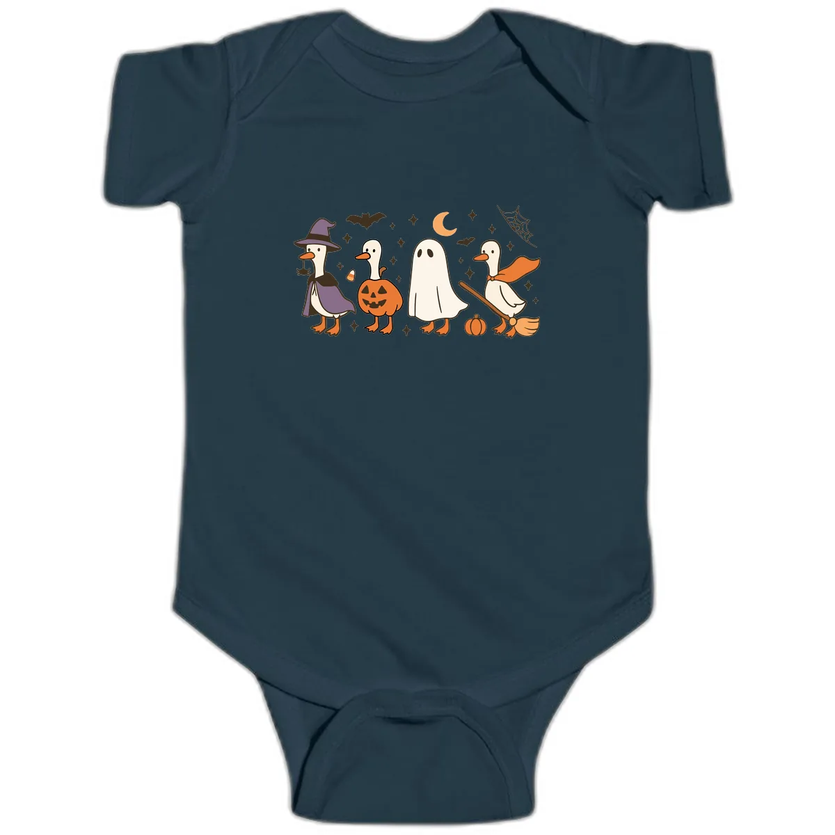 Halloween Goose Costume Party Baby Onesie in Navy