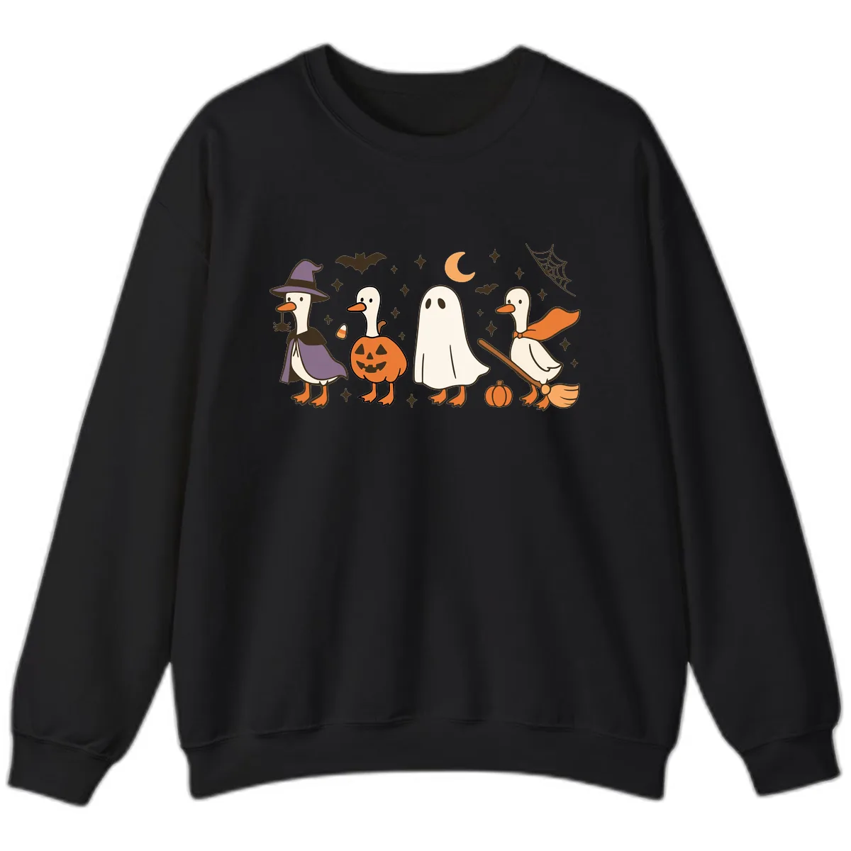 Halloween Goose Costume Party Sweatshirt in Black