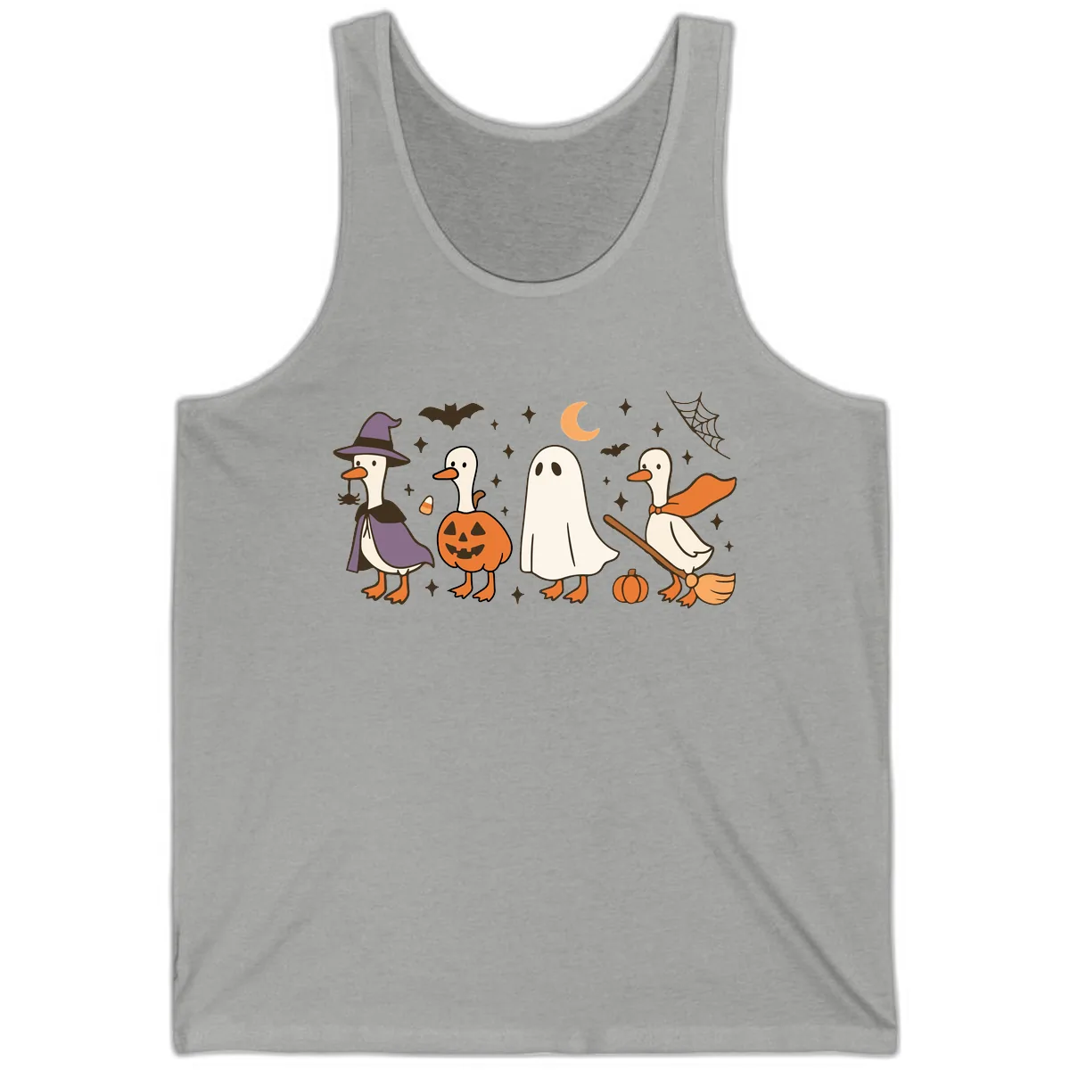 Halloween Goose Costume Party Tank in Athletic Heather