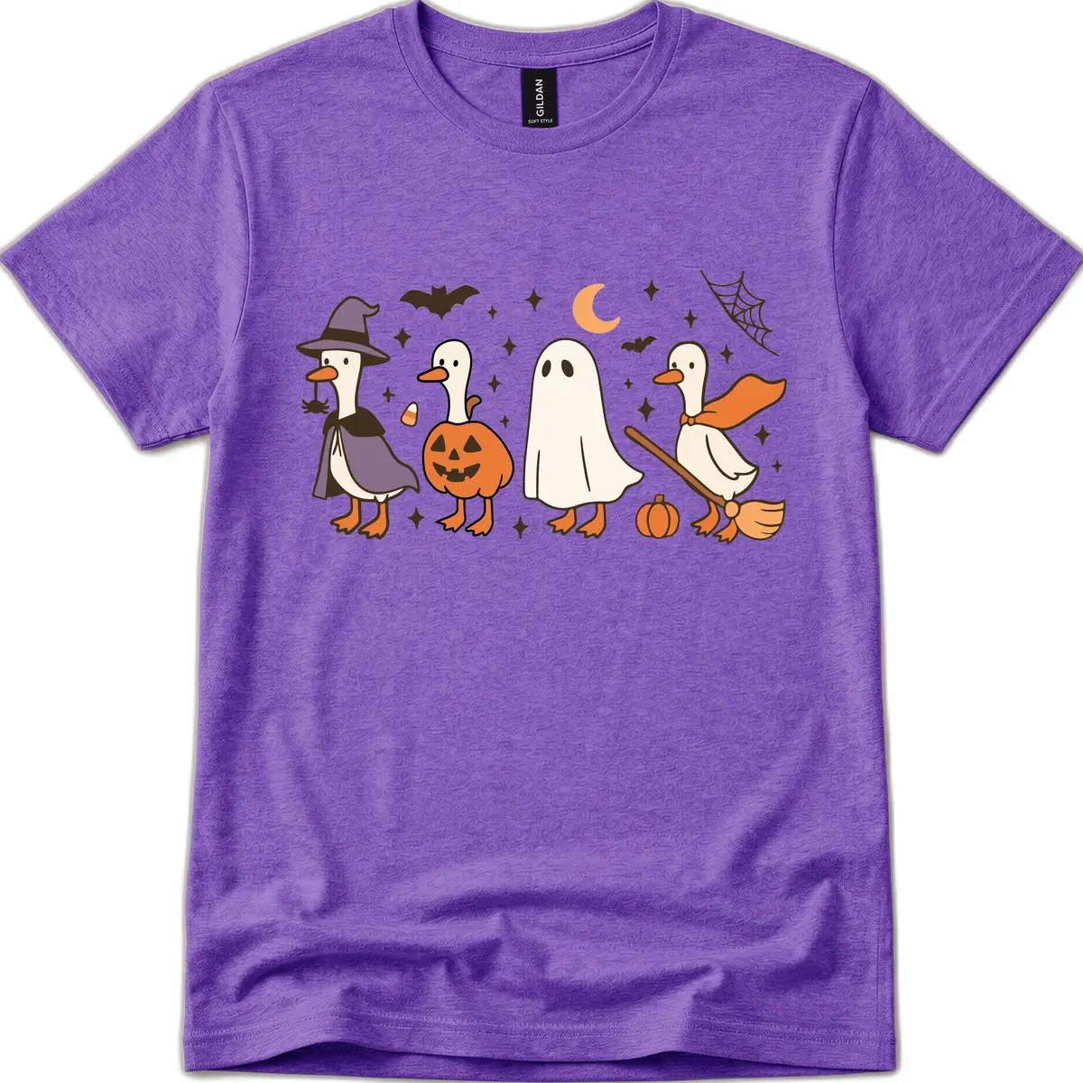 Halloween Goose Costume Party T-Shirt in Heather Purple