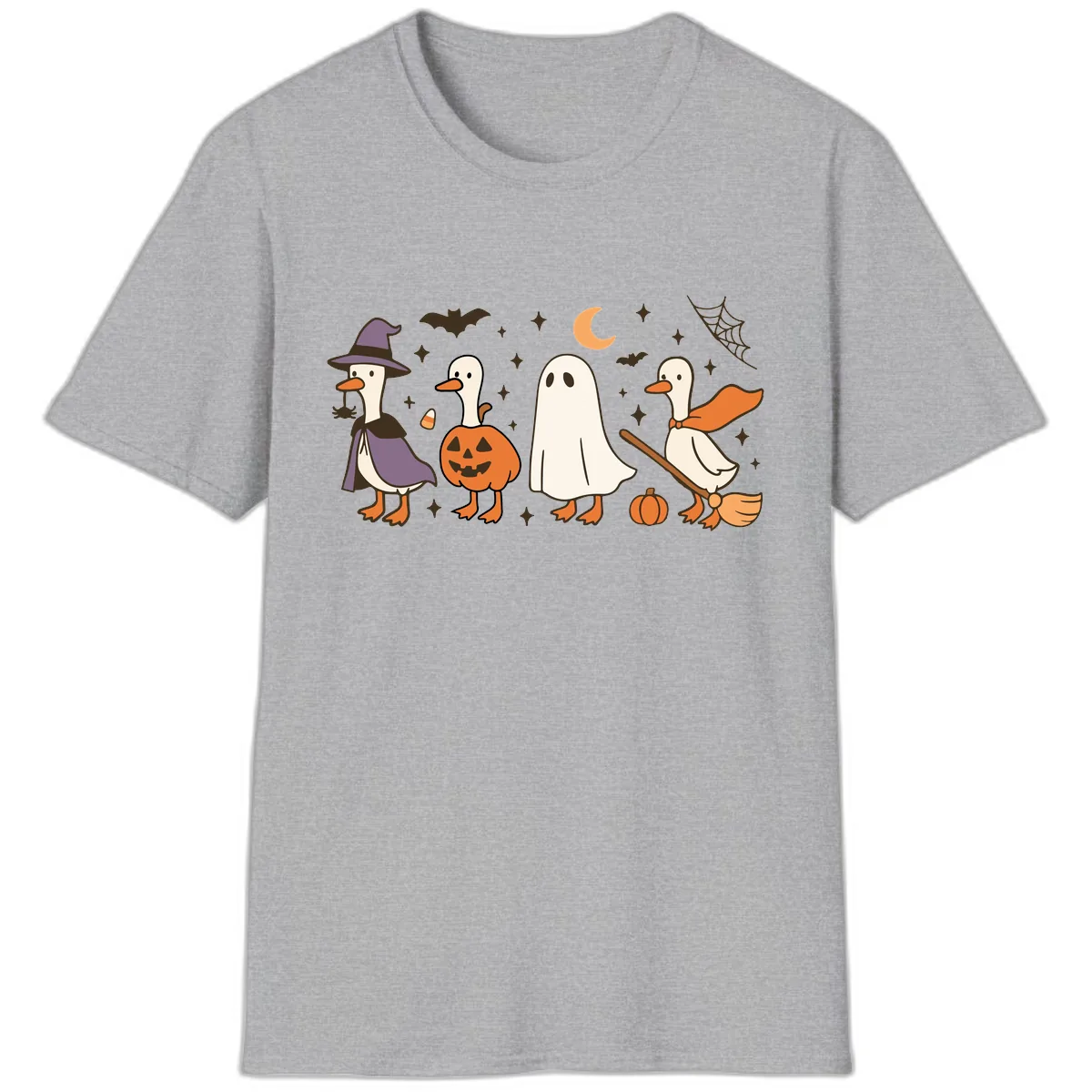 Halloween Goose Costume Party T-Shirt in Sport Grey