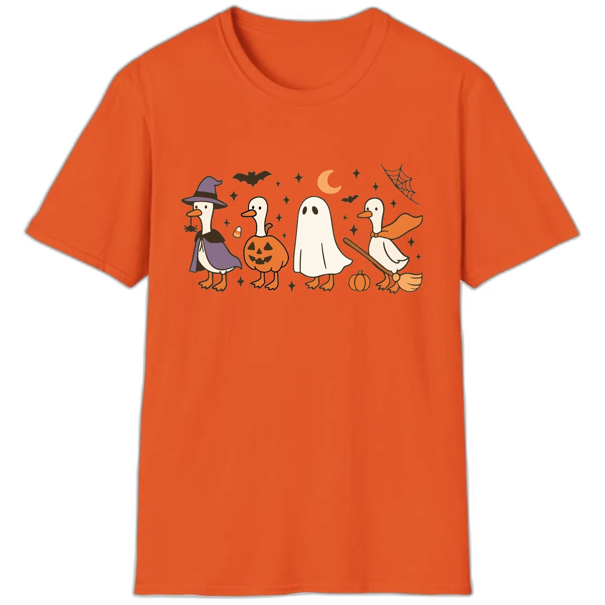 Halloween Goose Costume Party T-Shirt in Orange