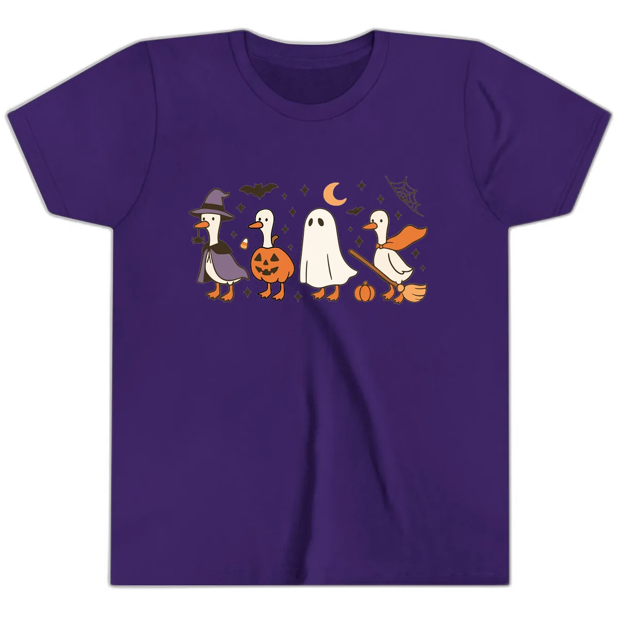Halloween Goose Costume Party Youth T-Shirt in Team Purple