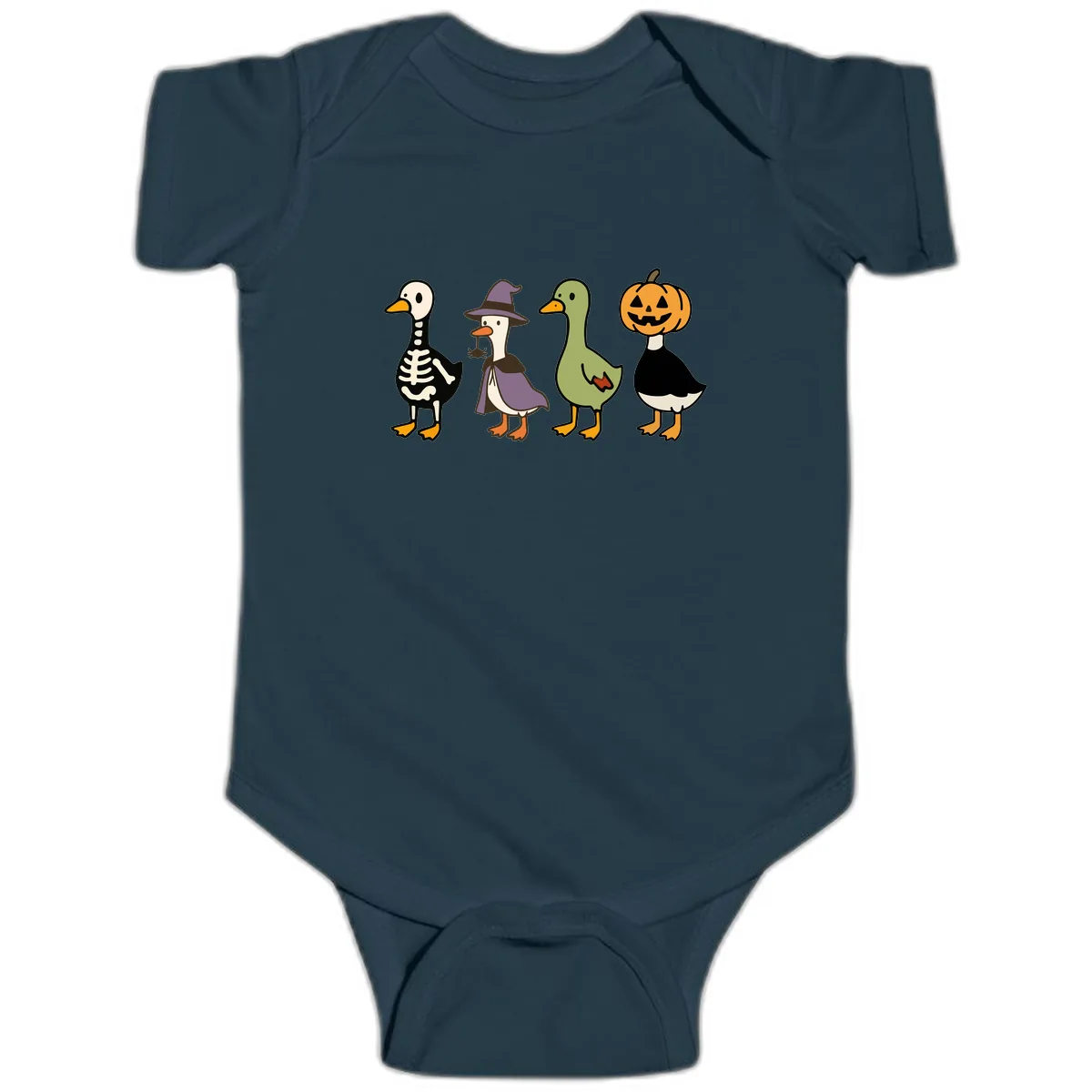 Halloween Duck Costumes Quartet Baby Onesie in Navy