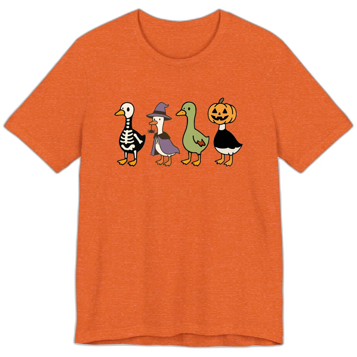 Halloween Duck Costumes Quartet Premium T-Shirt in Heather Orange