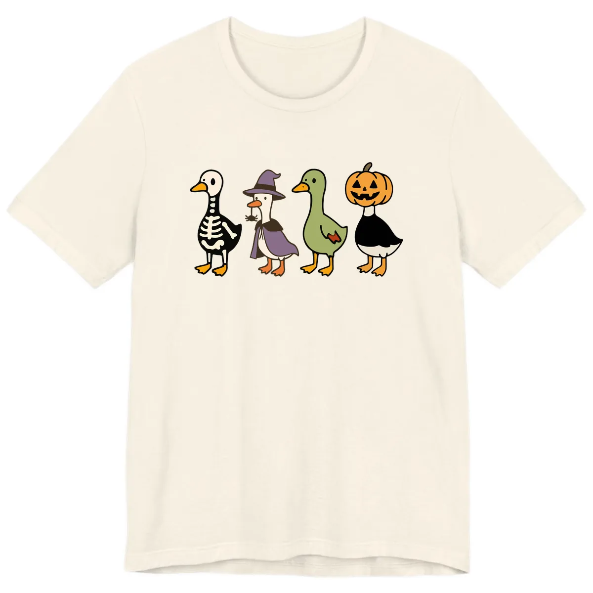 Halloween Duck Costumes Quartet Premium T-Shirt in Natural