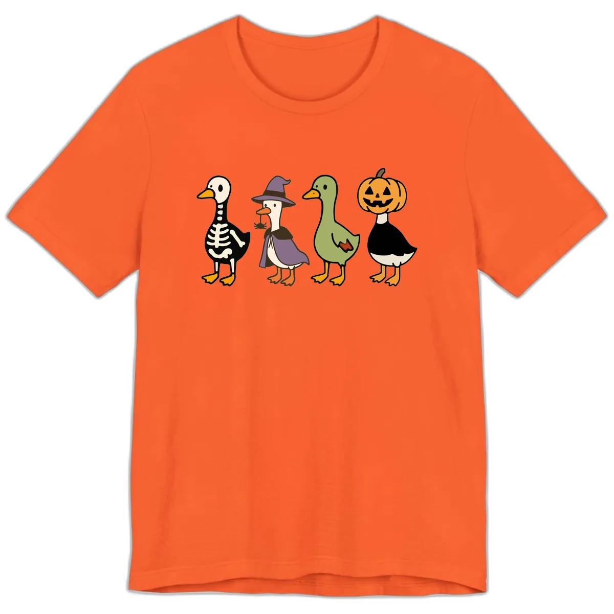Halloween Duck Costumes Quartet Premium T-Shirt in Orange