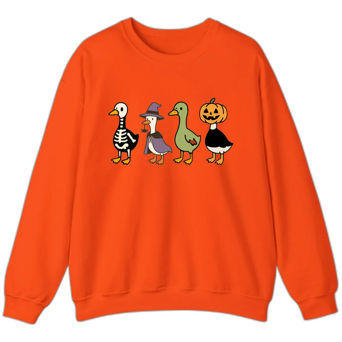 Halloween Duck Costumes Quartet Sweatshirt in Orange