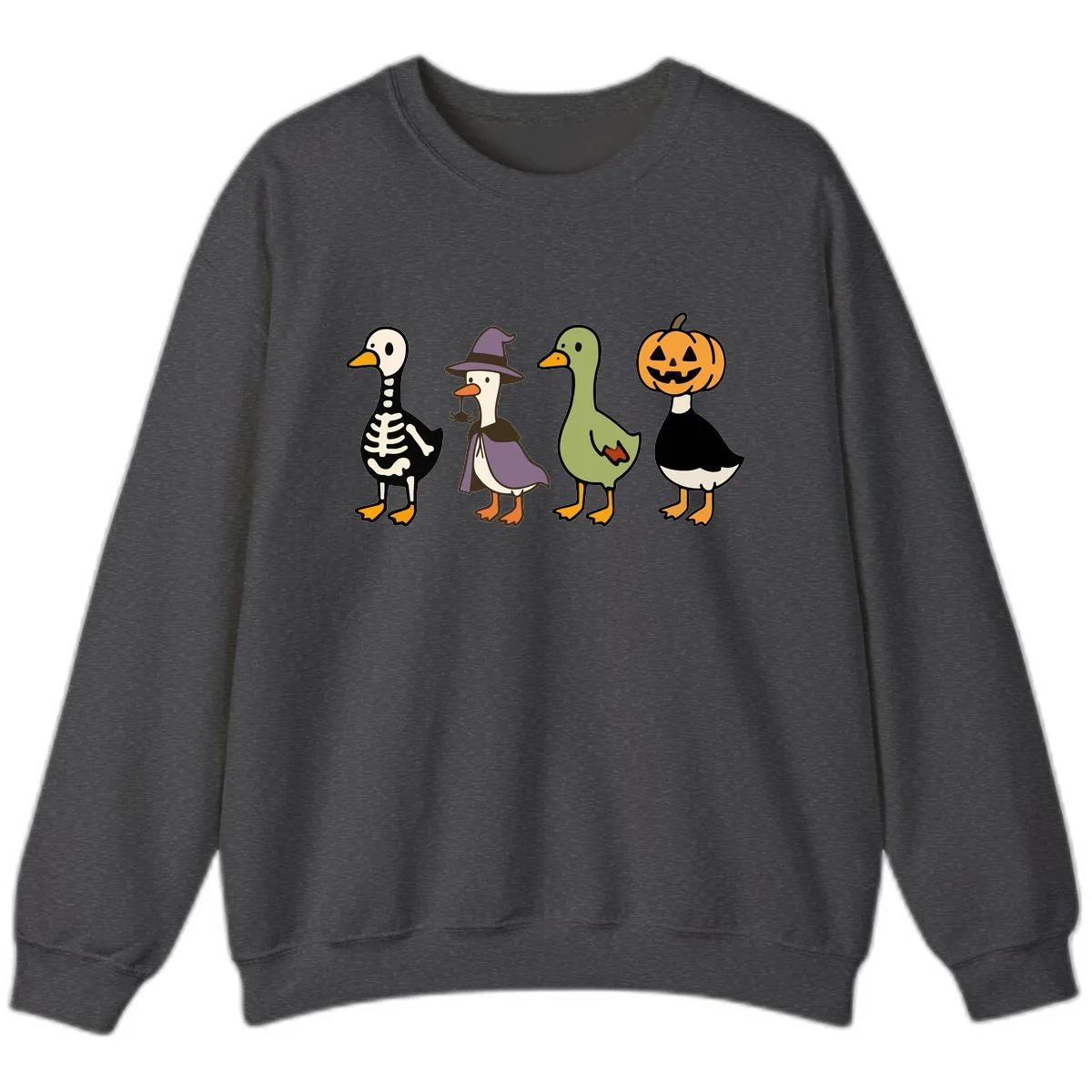 Halloween Duck Costumes Quartet Sweatshirt in Dark Heather