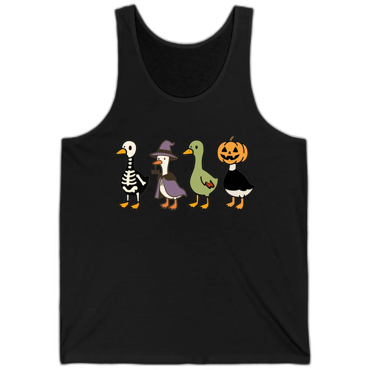 Halloween Duck Costumes Quartet Tank in Black