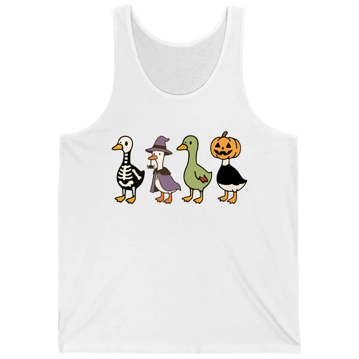 Halloween Duck Costumes Quartet Tank in White