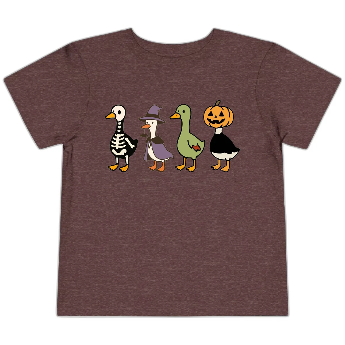 Halloween Duck Costumes Quartet Toddler T-Shirt in Heather Maroon