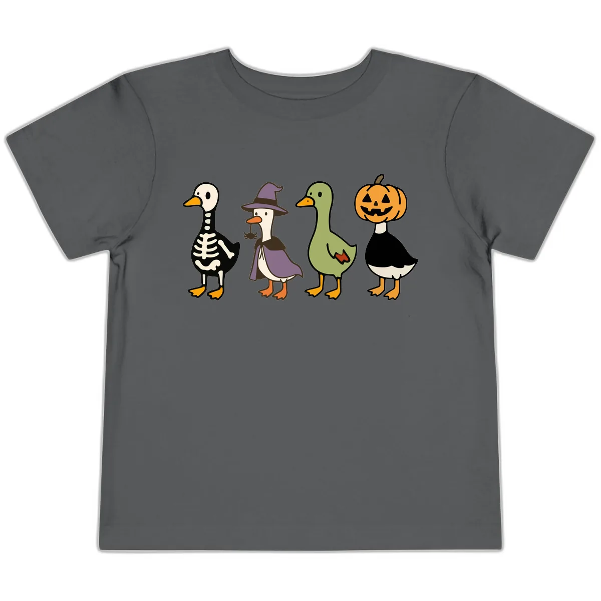 Halloween Duck Costumes Quartet Toddler T-Shirt in Asphalt