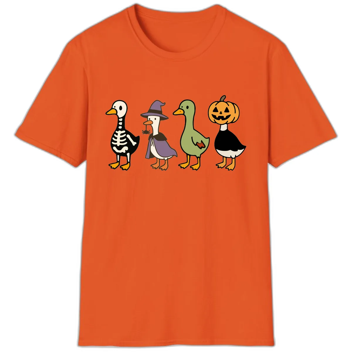 Halloween Duck Costumes Quartet T-Shirt in Orange
