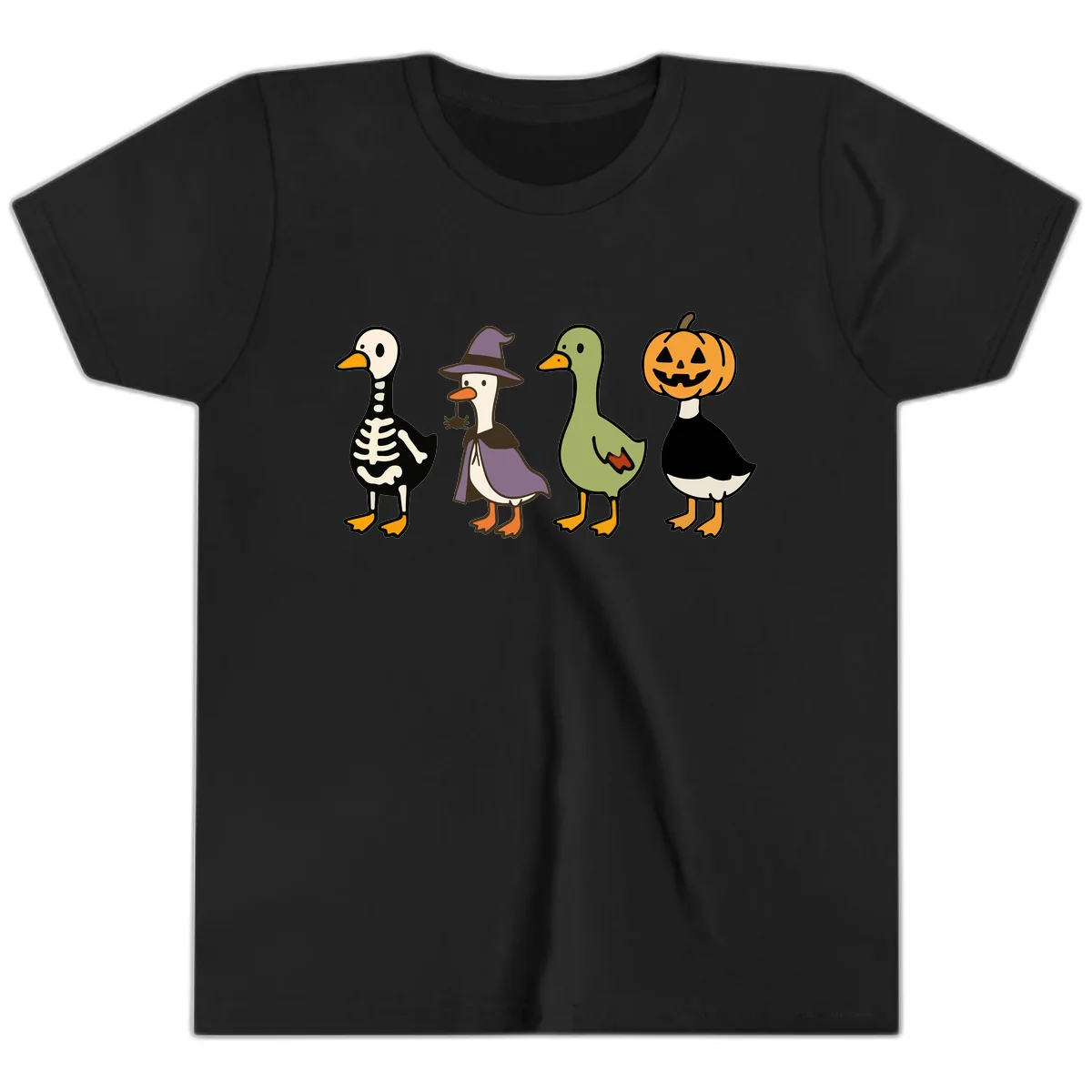 Halloween Duck Costumes Quartet Youth T-Shirt in Black