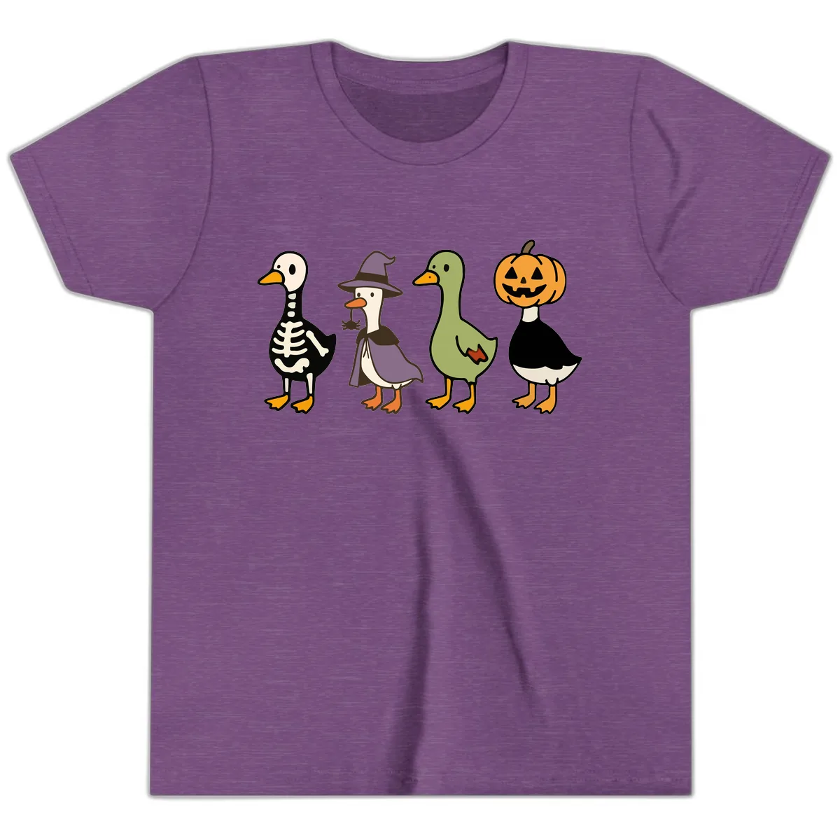 Halloween Duck Costumes Quartet Youth T-Shirt in Heather Team Purple