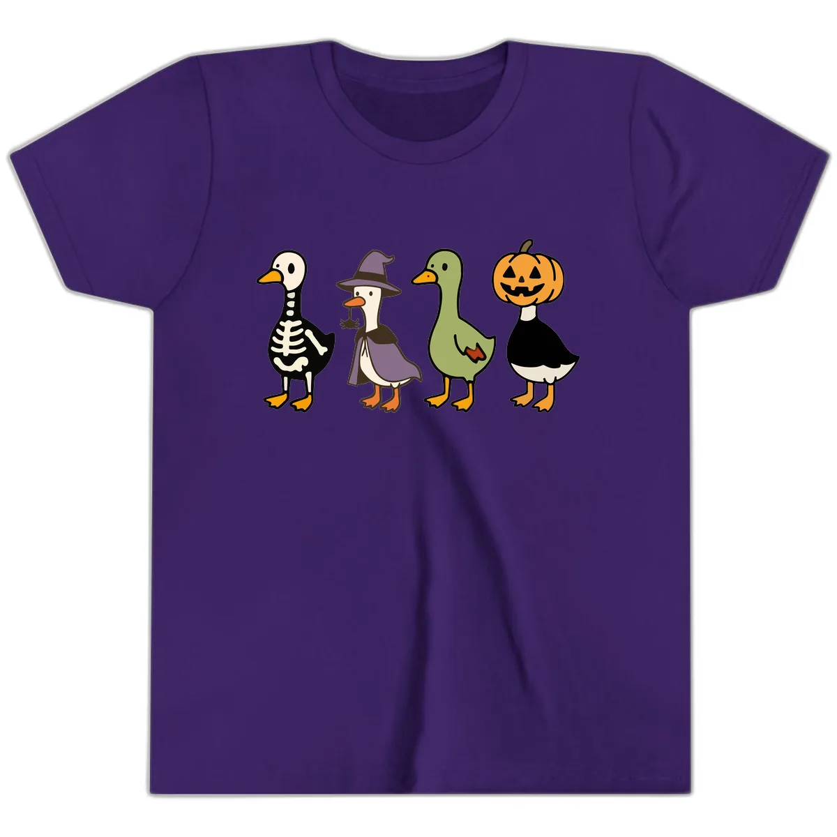 Halloween Duck Costumes Quartet Youth T-Shirt in Team Purple