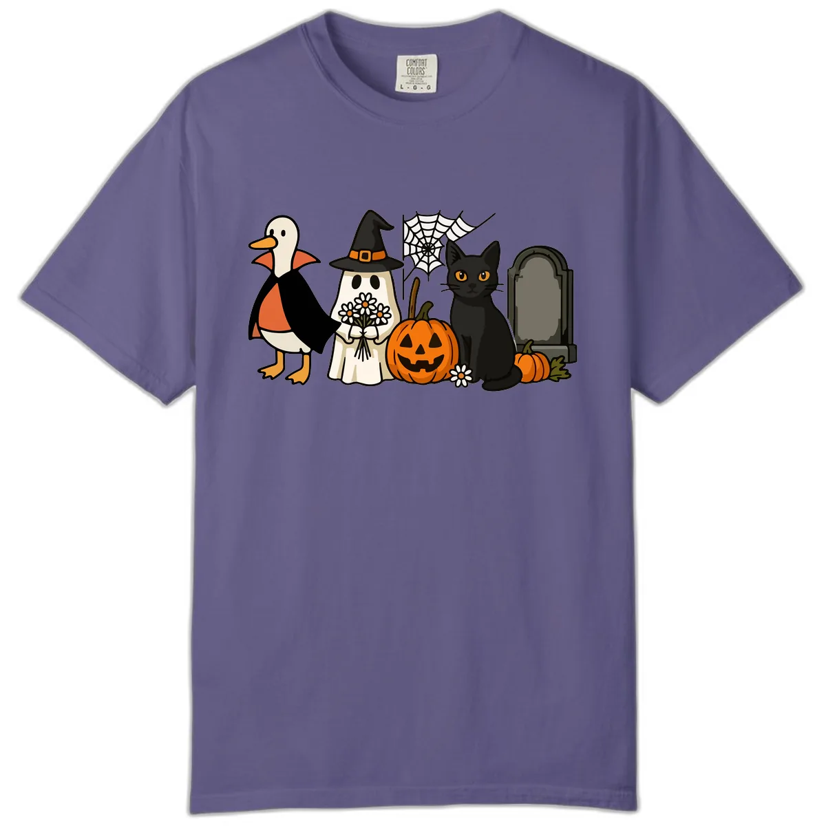 Halloween Spooky Friends Gather Comfort Color in Grape