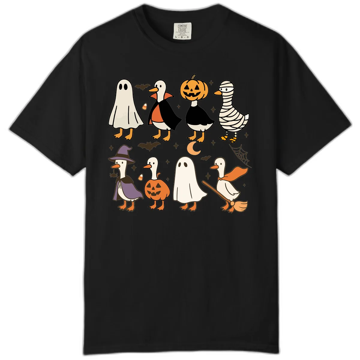 Funny Halloween Ducks Costume Collection Comfort Color in Black