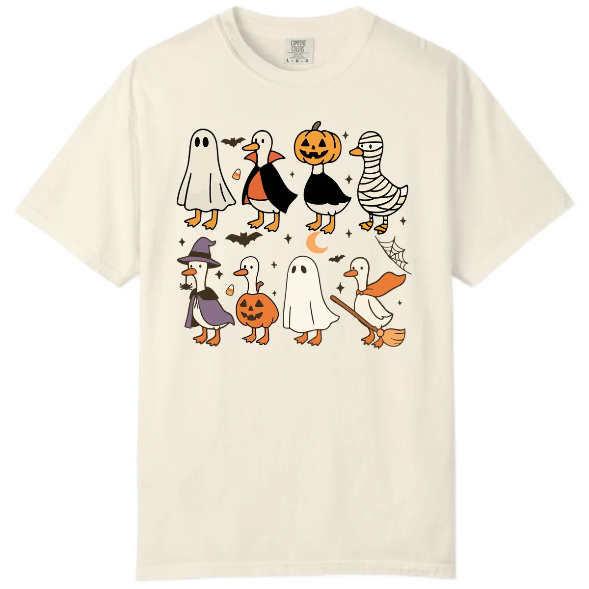Funny Halloween Ducks Costume Collection Comfort Color in Ivory