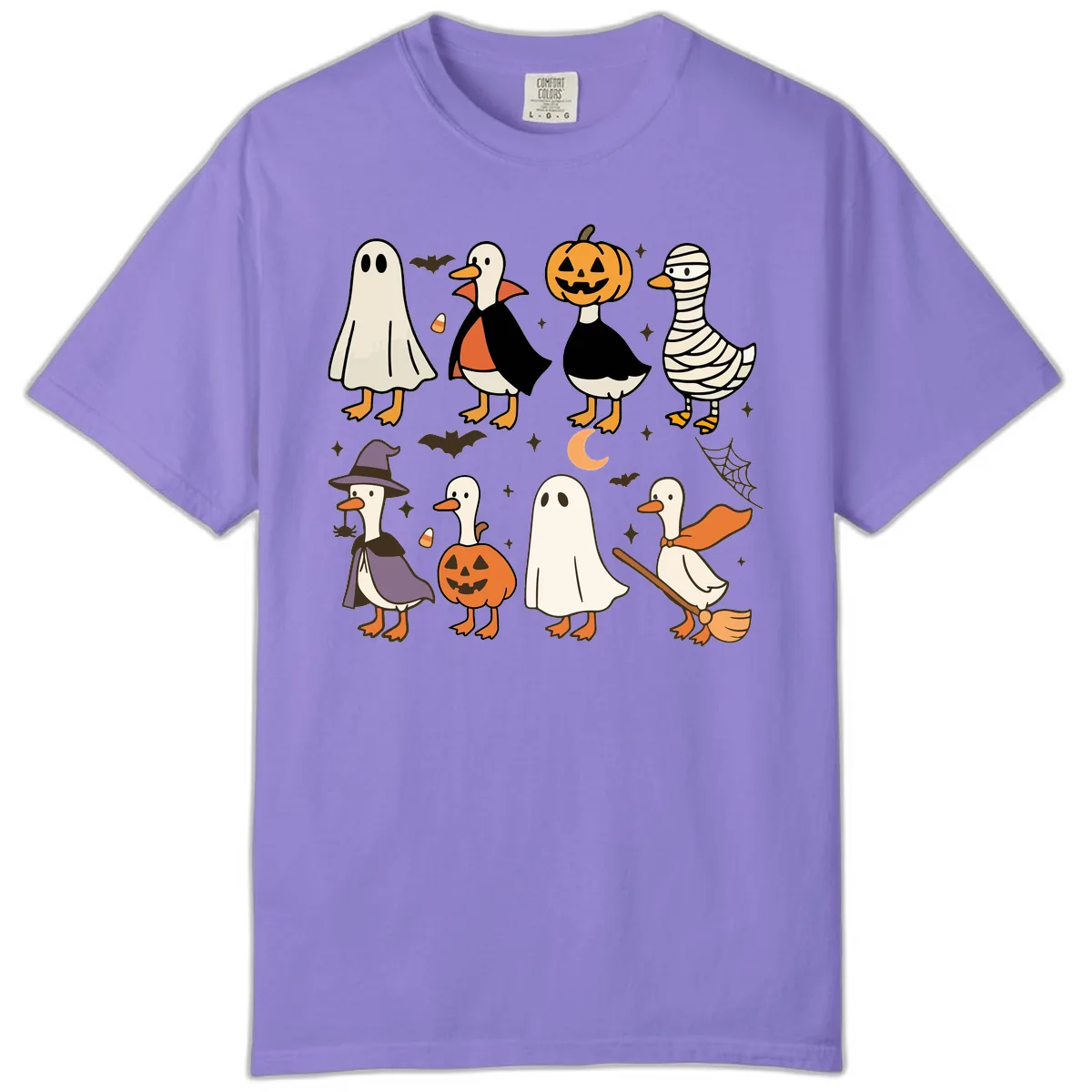 Funny Halloween Ducks Costume Collection Comfort Color in Violet