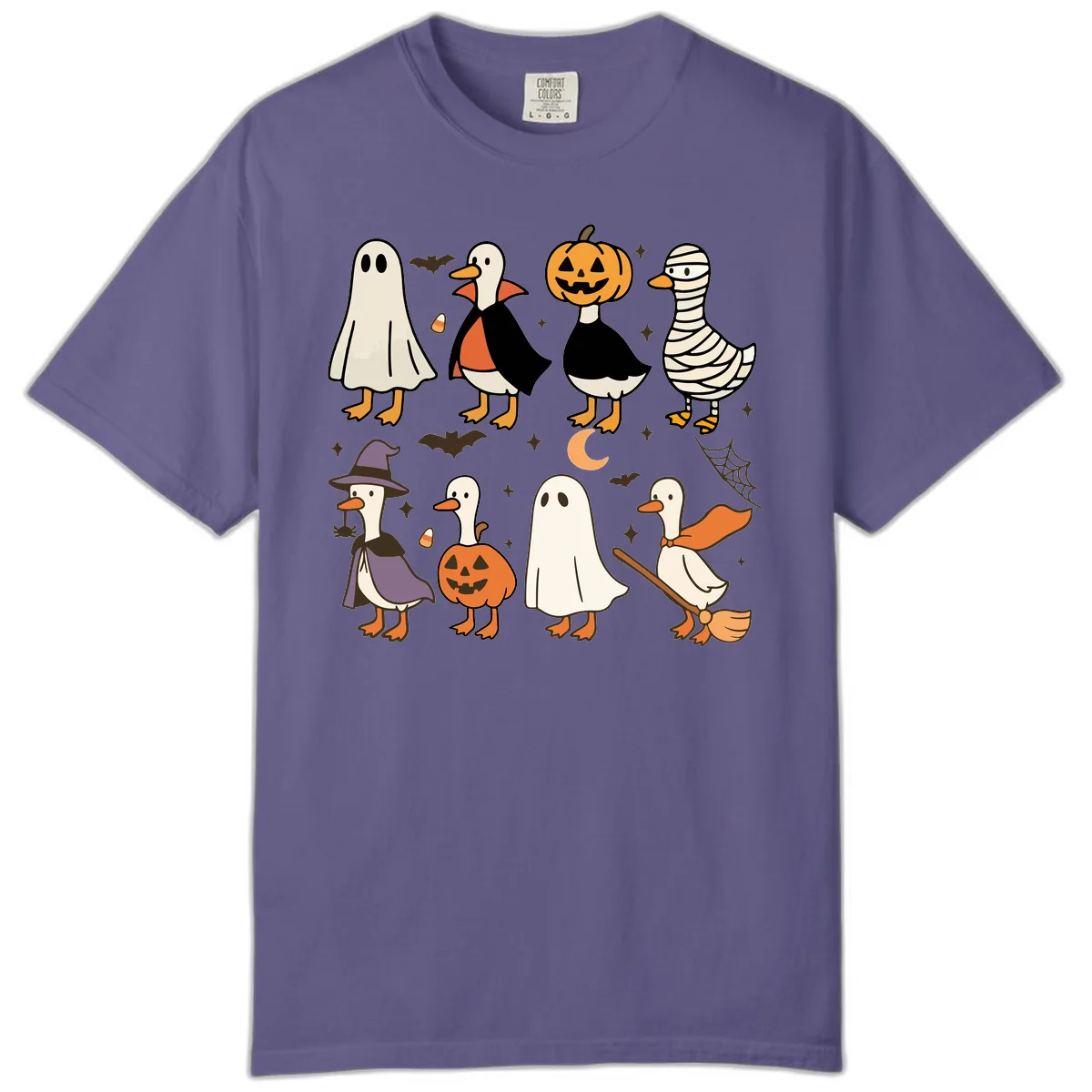 Funny Halloween Ducks Costume Collection Comfort Color in Grape