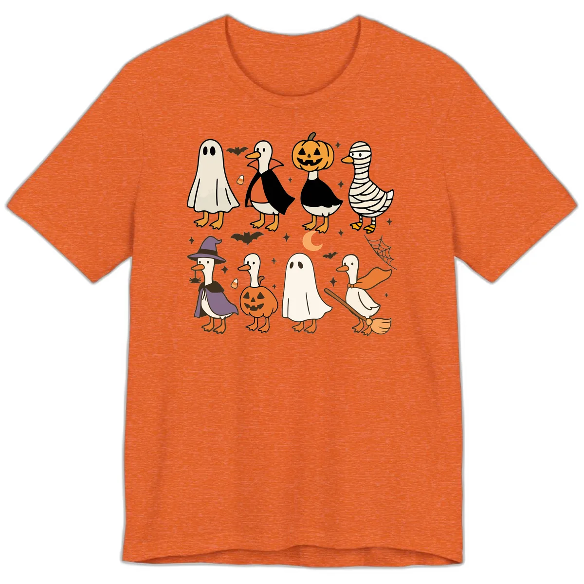 Funny Halloween Ducks Costume Collection Premium T-Shirt in Heather Orange