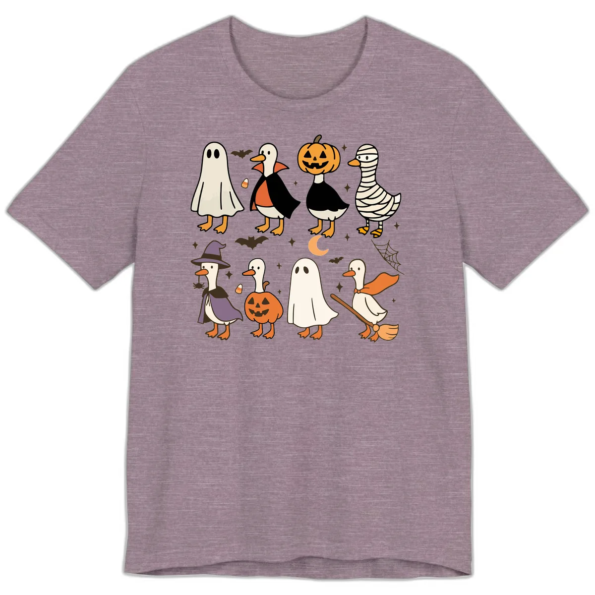 Funny Halloween Ducks Costume Collection Premium T-Shirt in Heather Purple