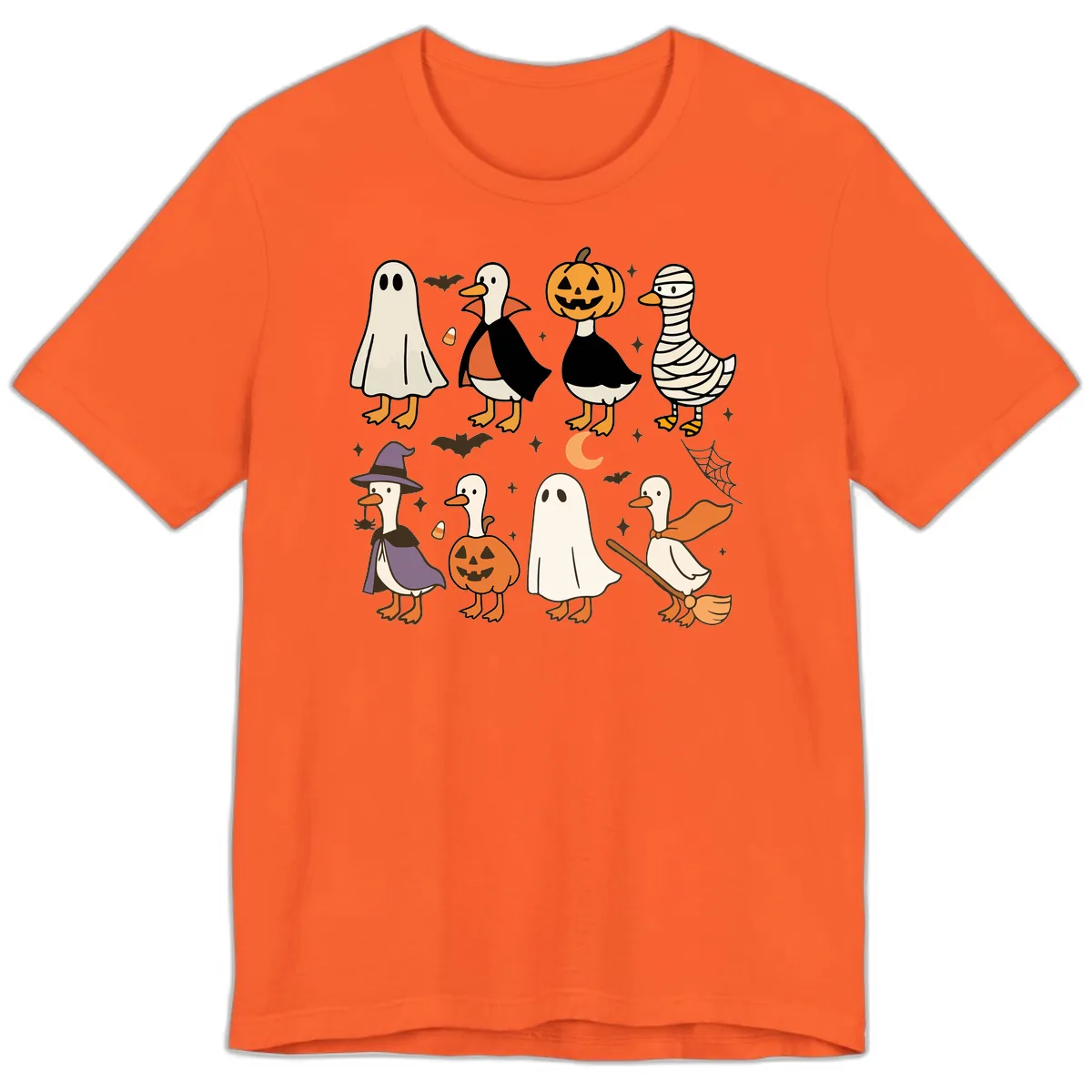 Funny Halloween Ducks Costume Collection Premium T-Shirt in Orange