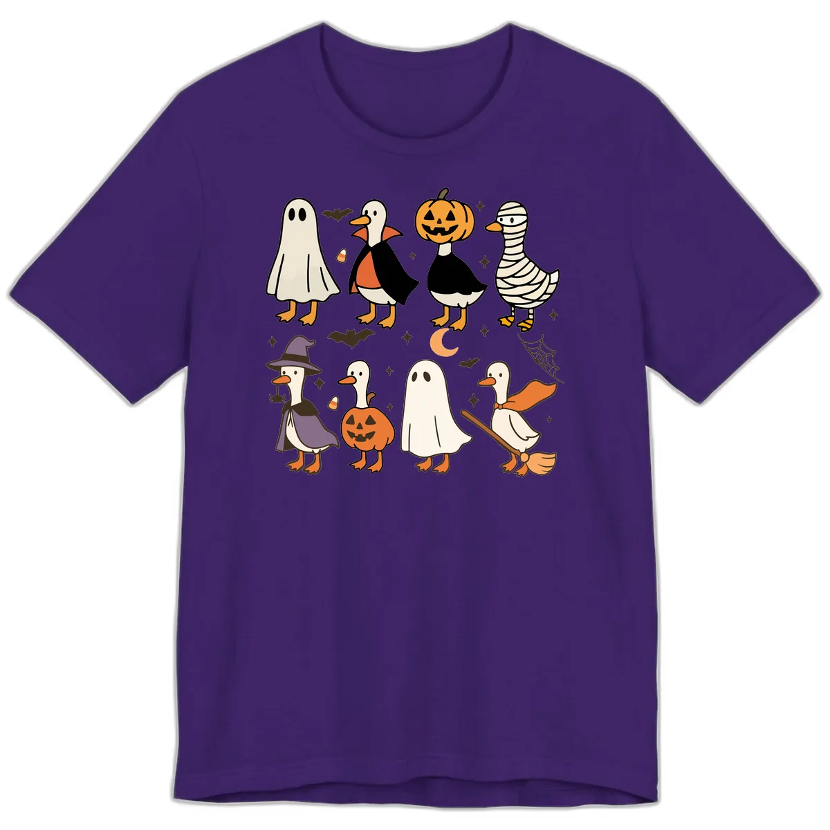 Funny Halloween Ducks Costume Collection Premium T-Shirt in Team Purple