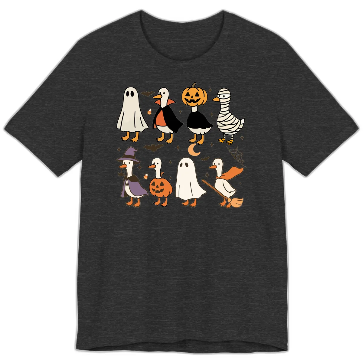 Funny Halloween Ducks Costume Collection Premium T-Shirt in Dark Grey Heather