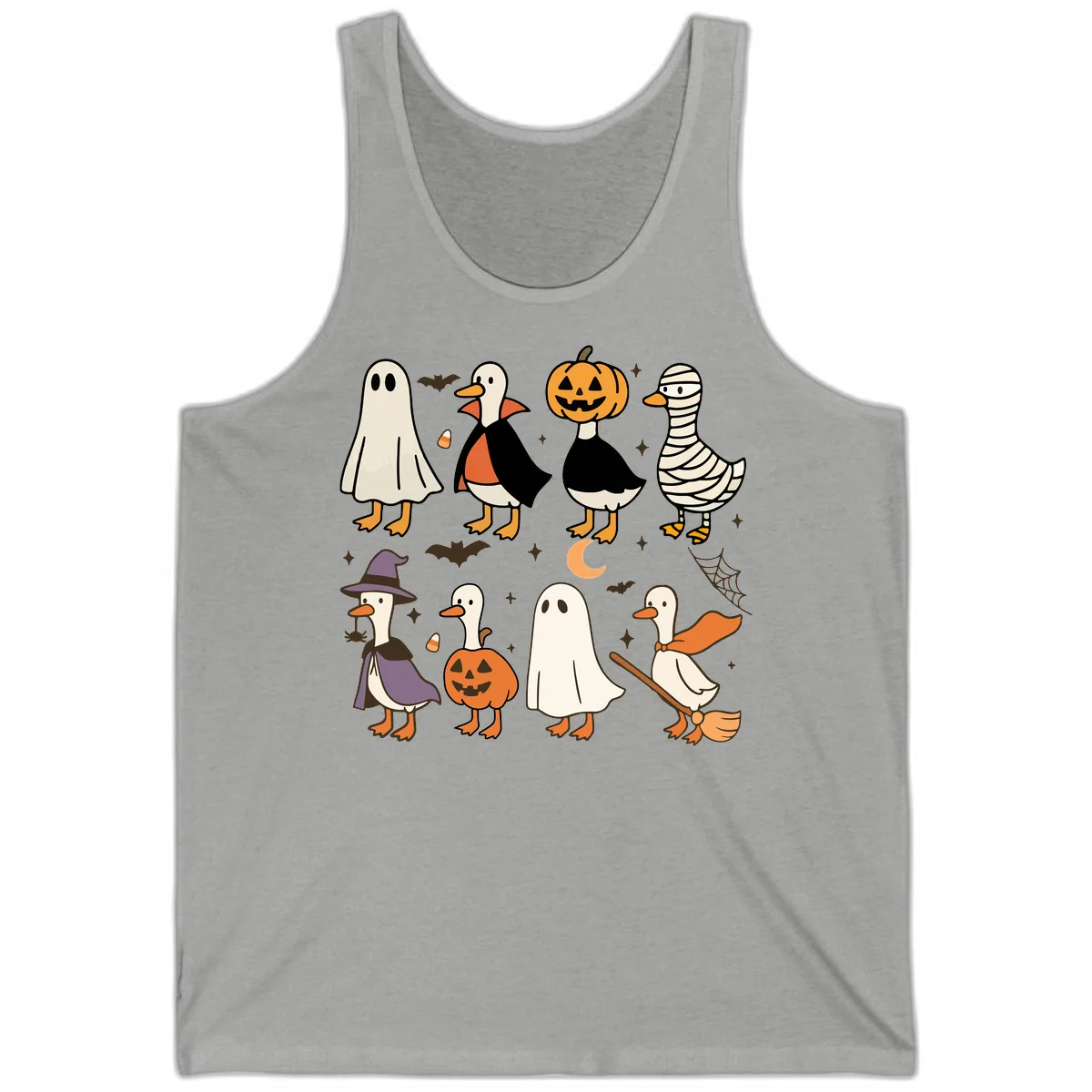 Funny Halloween Ducks Costume Collection Tank in Athletic Heather