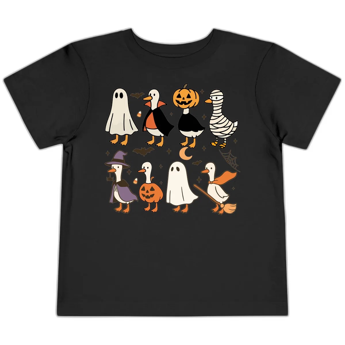 Funny Halloween Ducks Costume Collection Toddler T-Shirt in Black