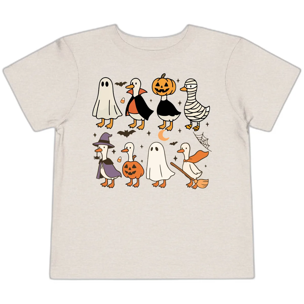 Funny Halloween Ducks Costume Collection Toddler T-Shirt in Heather Dust