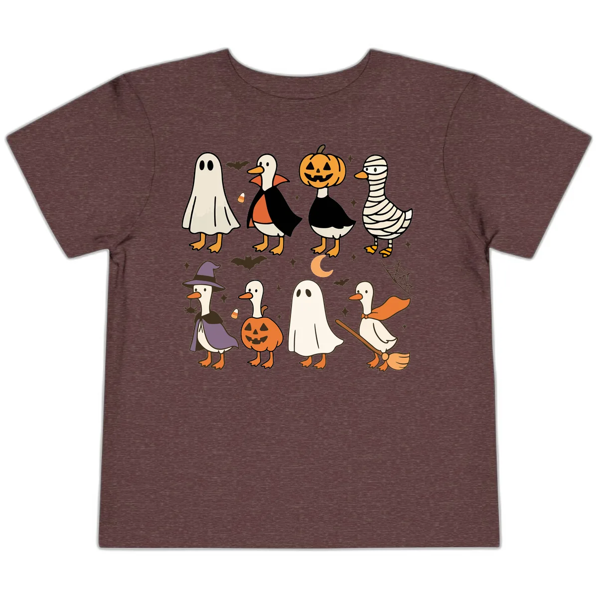 Funny Halloween Ducks Costume Collection Toddler T-Shirt in Heather Maroon