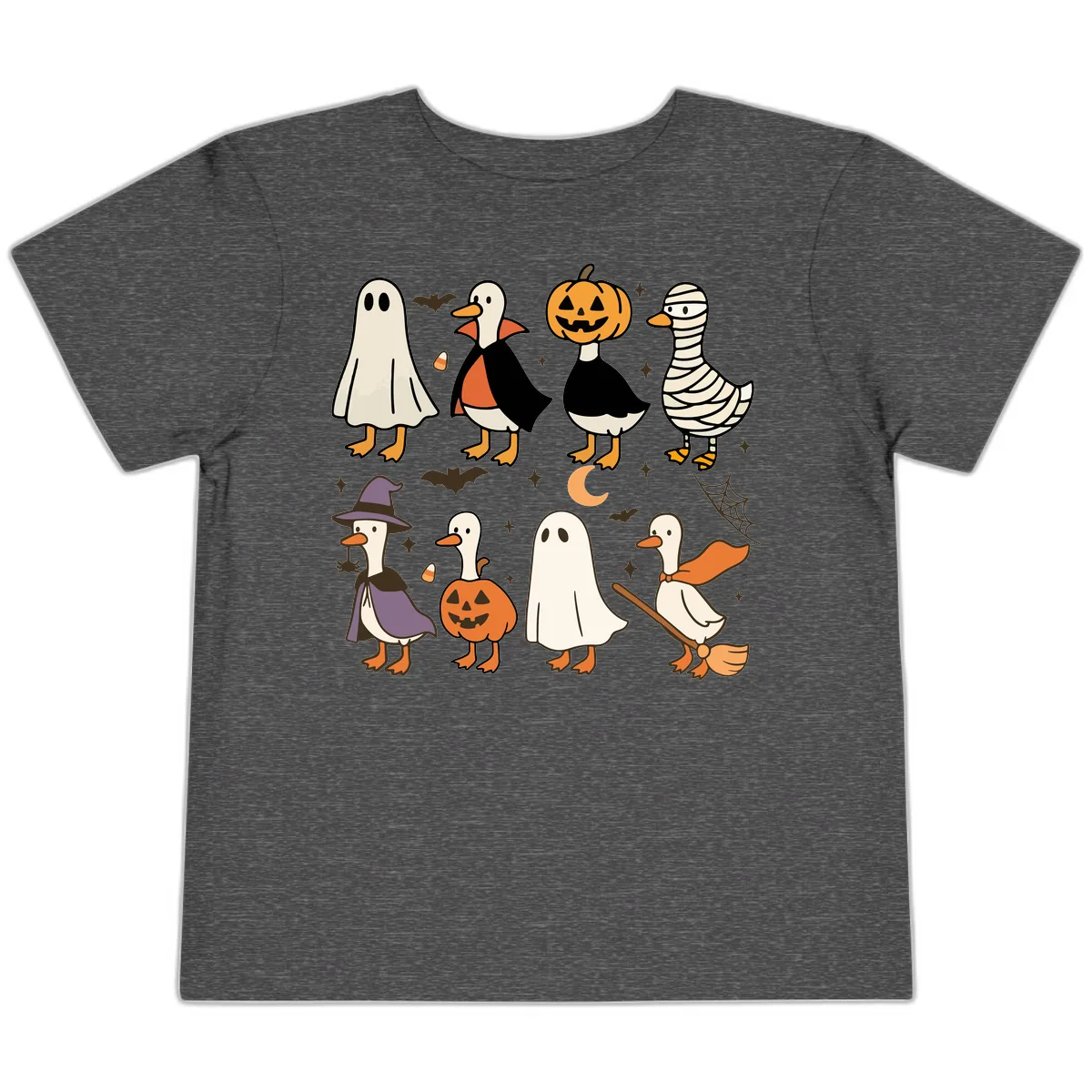 Funny Halloween Ducks Costume Collection Toddler T-Shirt in Dark Heather Grey